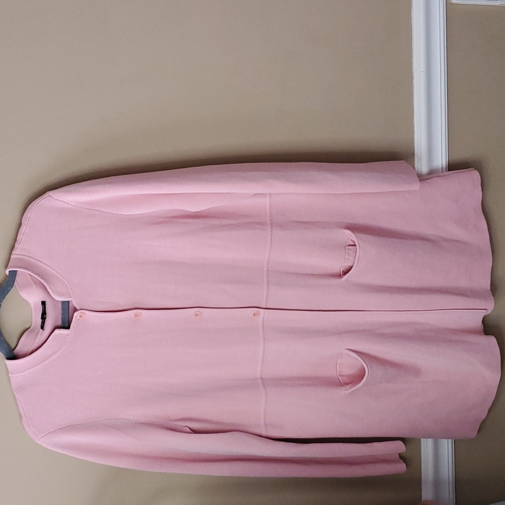 Eileen Fisher Silk Blend Pink Long Cardigan Size XL
